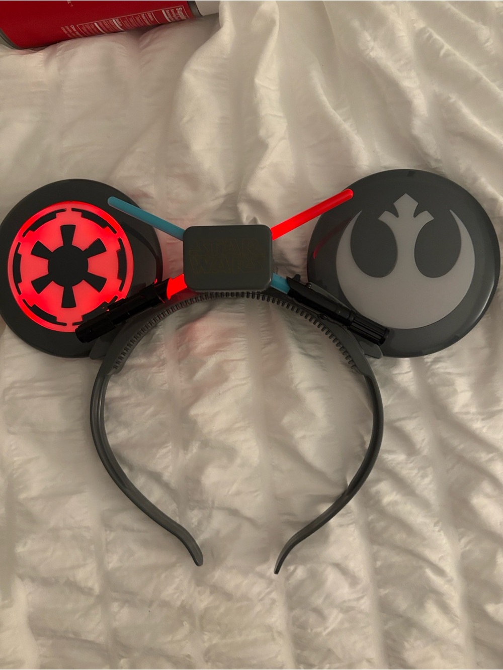 Disney Star Wars Light-Up Rebel & Empire Ear Headband - Black, Red, Blue